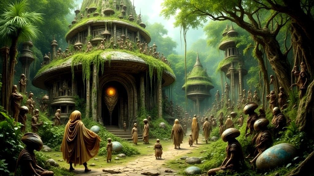 Loocrationians meander to Temple of Vraondian on Fexvibian-9...