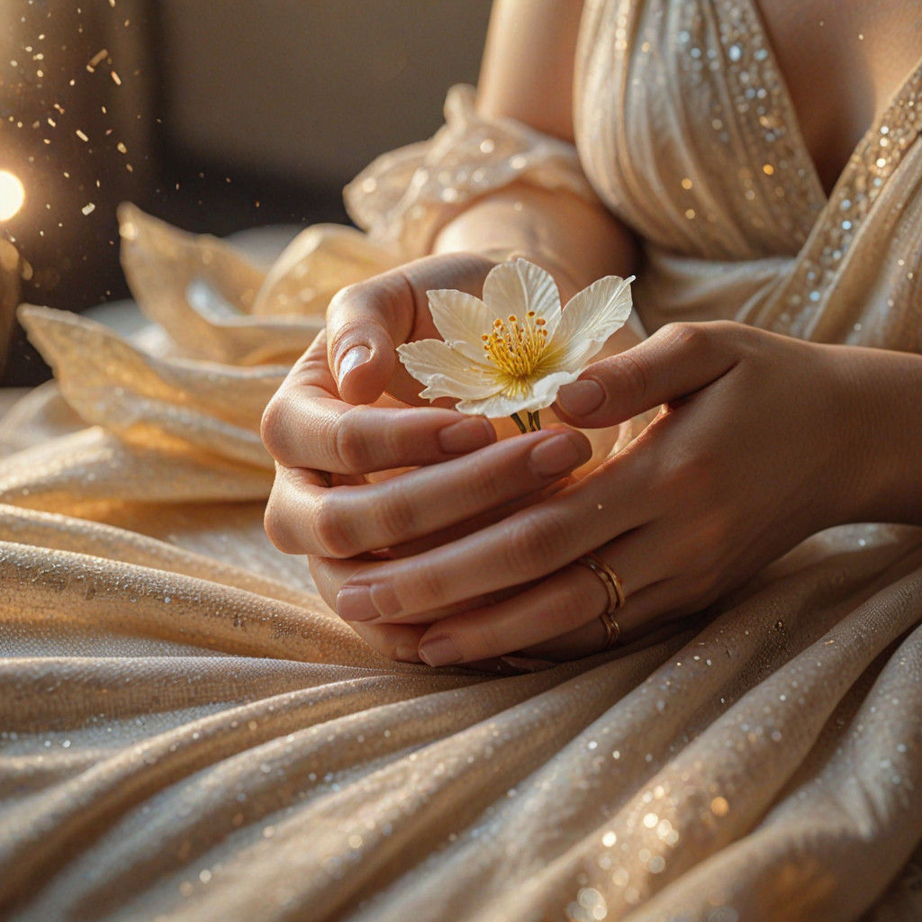 Ethereal Glow of a Gentle Flower