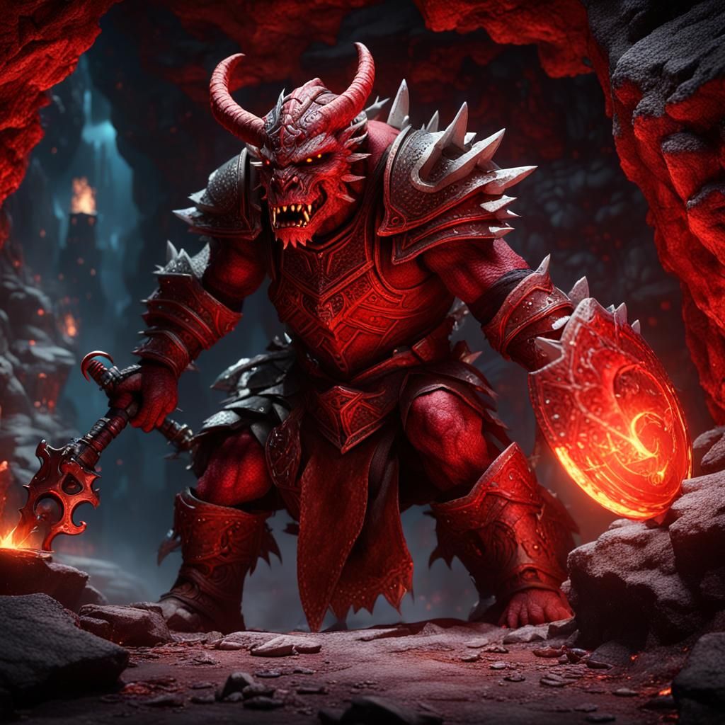 Dragonborn vs Orcs: Epic Cavern Battle