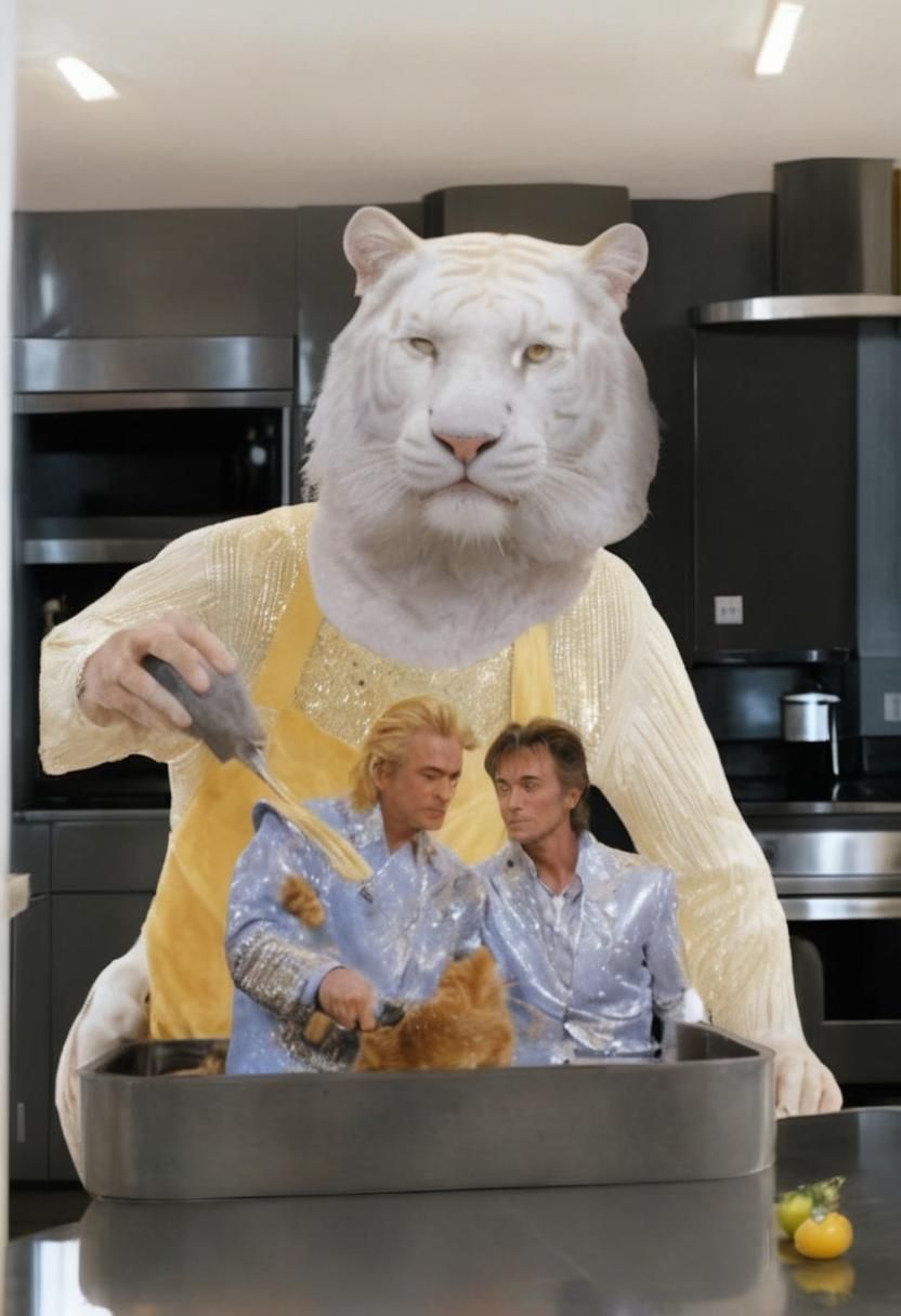 White Tiger Basting Siegfried and Roy: Concept Art