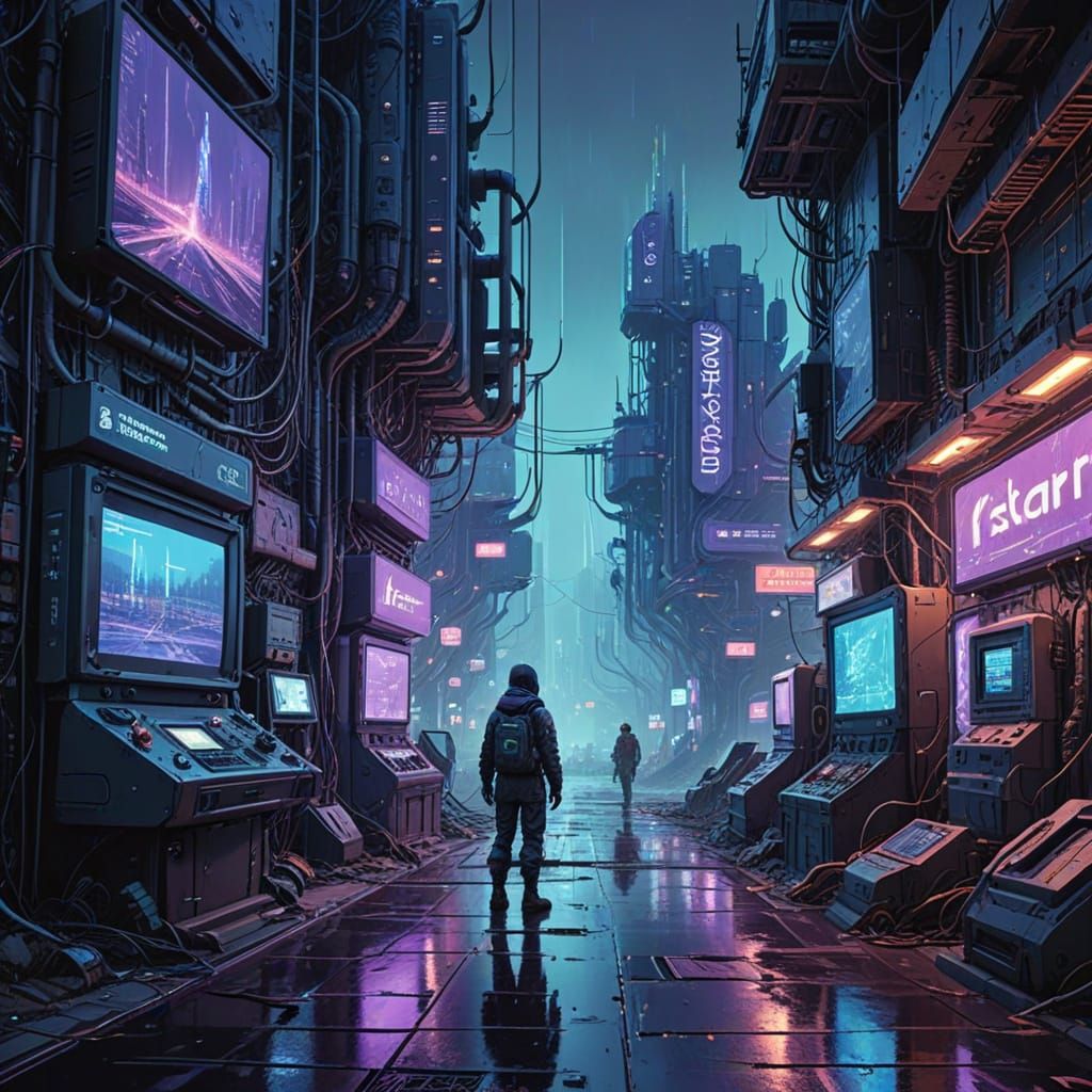 Code Awakens in a Cyberpunk Digital Realm