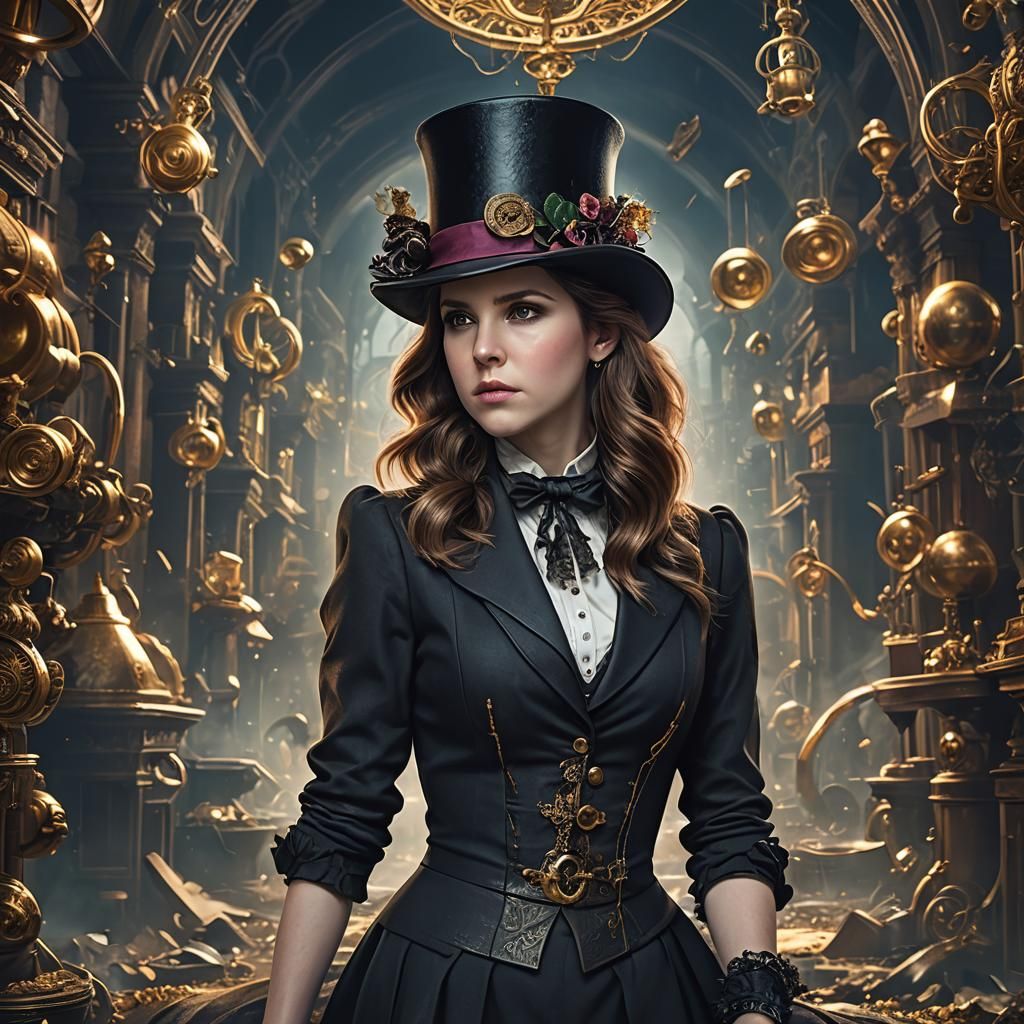 Anna Kendrick in Top Hat: Detailed Matte Painting