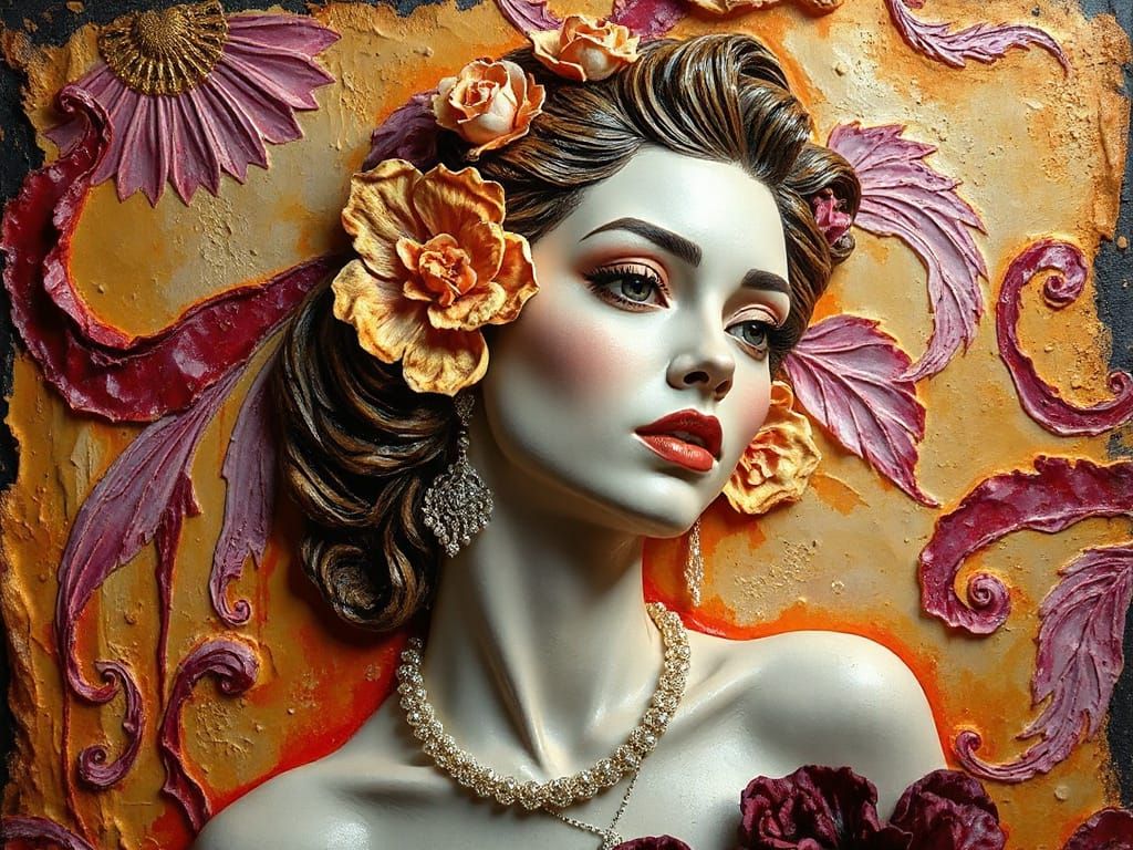 Elegant Baroque Maiden in Exotic Fairy Style