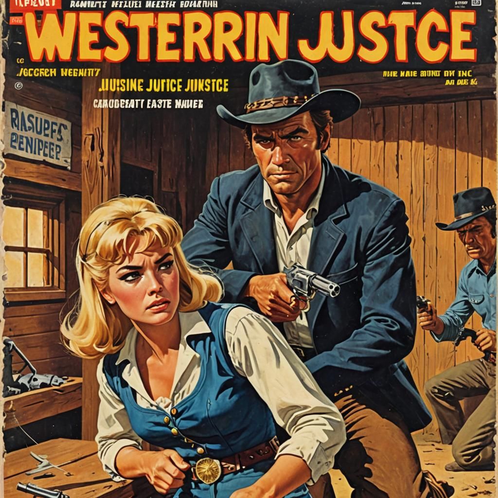 1960's Western Justice Pulp Magazine