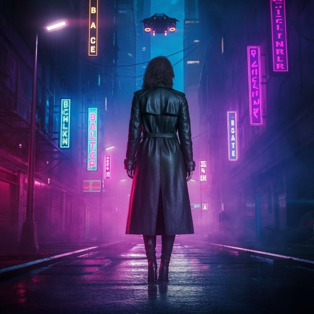 Cyberpunk Cityscape at Night