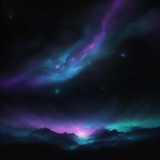 Cats Making Magic in Cosmic Graffiti Art