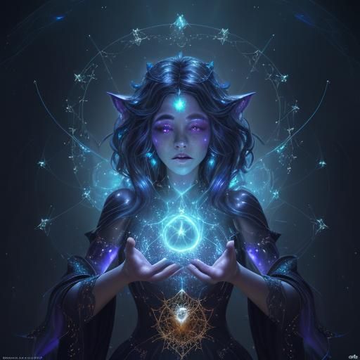 Sorceress Opens a Portal to Another Dimension