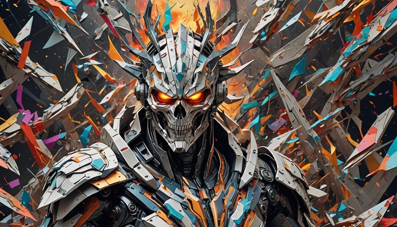 Dystopian Sci-Fi Origami in Hyperrealistic Style