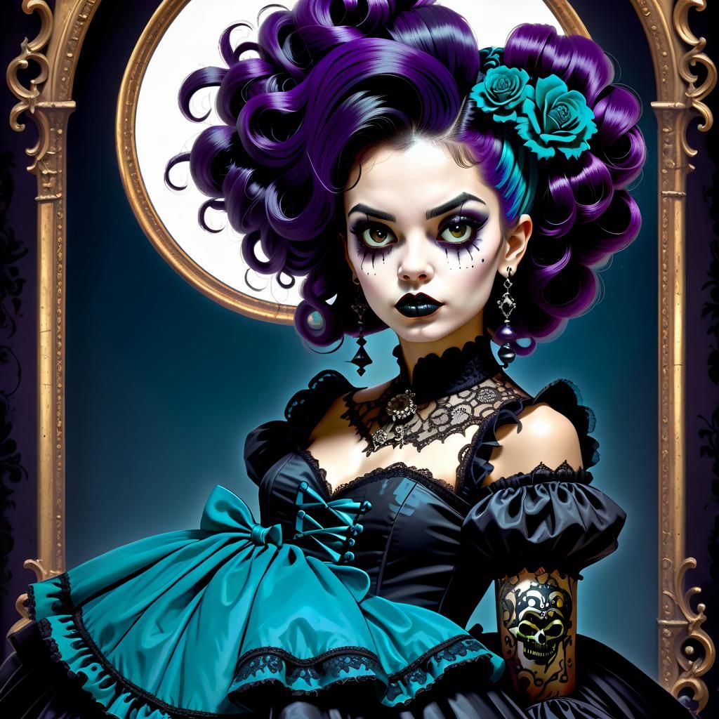 Gothic Latina Horrorcore Baroque Pin-Up