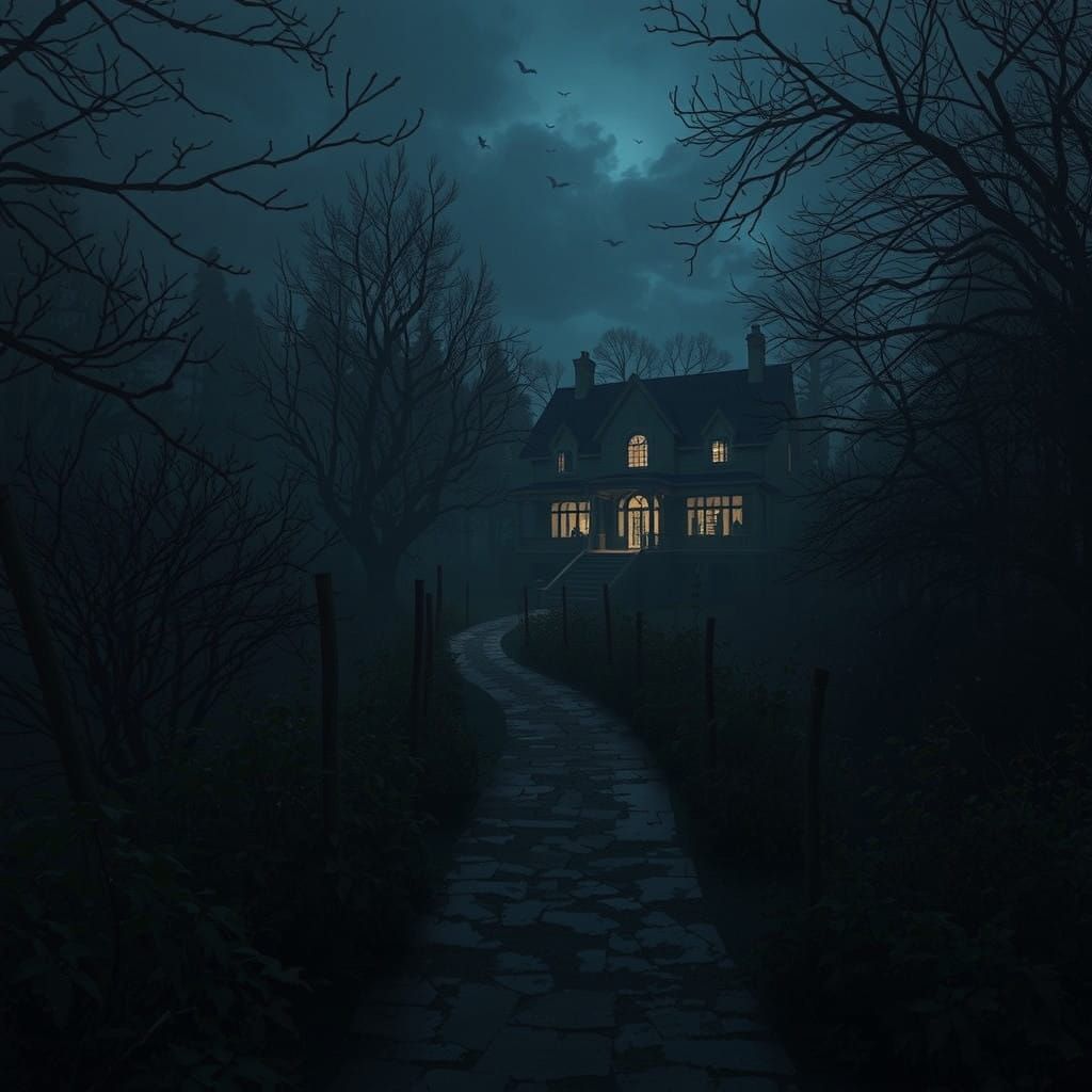 Mysterious Twilight Scene in a Fantastical World