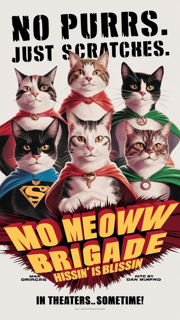 The Meow Brigade: Cat Superheroes Movie Poster