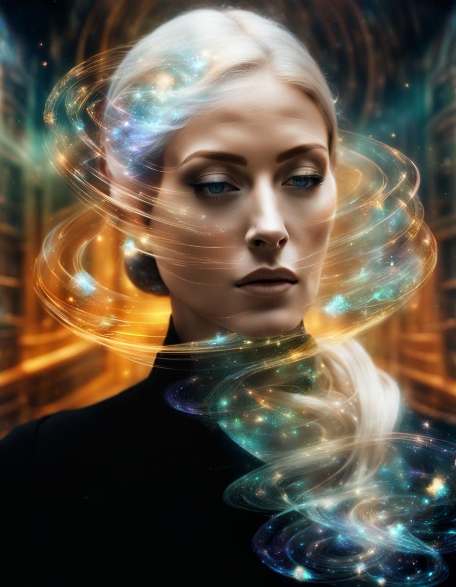 Clairvoyant in Space-Time Continuum: Surreal Double Exposure