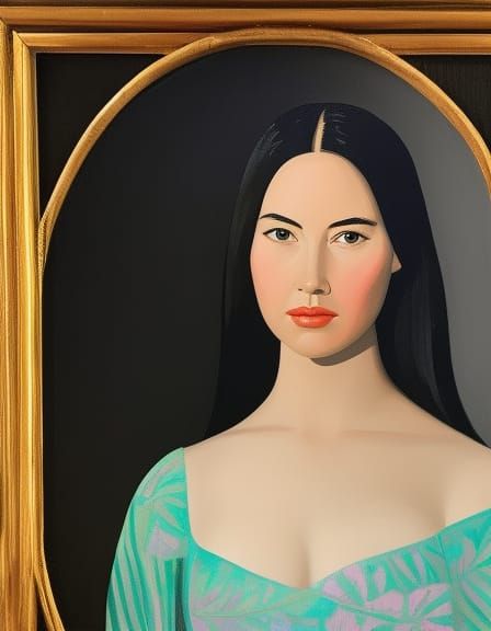 Abstract Portrait in Cubist Style