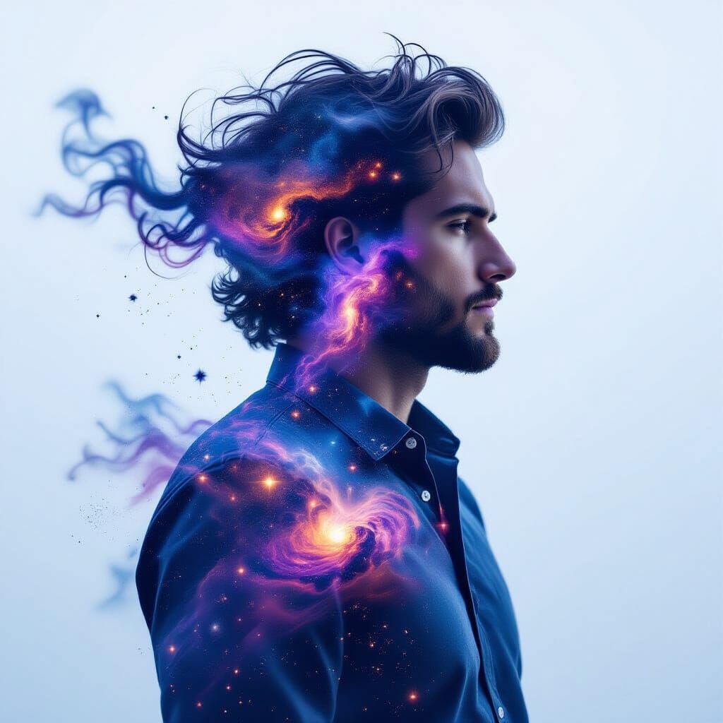 Ethereal Silhouette: A Cosmic Galaxy of Stars