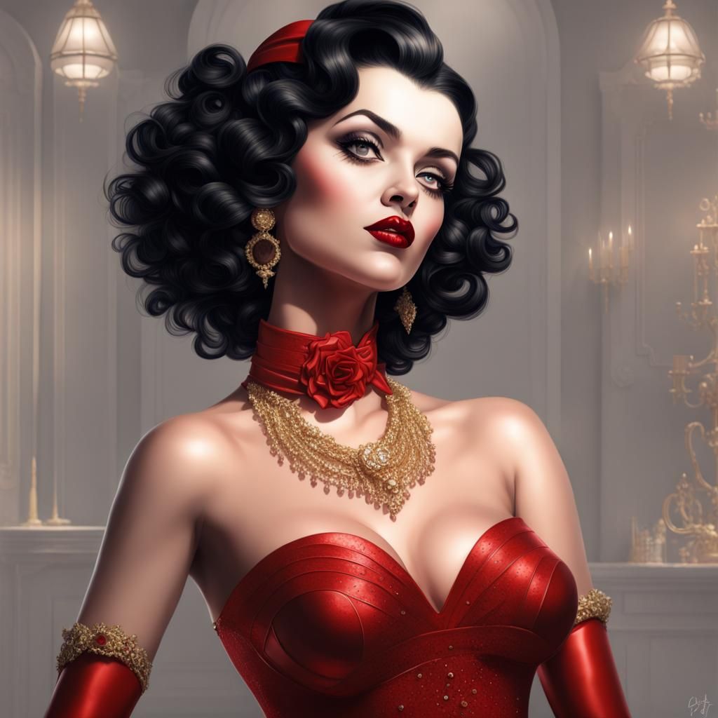 Glamour Portrait of a Betty Boop Style Lady