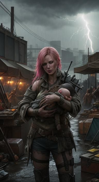 Post-Apocalyptic Flea Market Lightning Strike