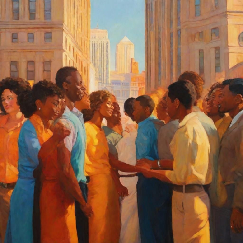 Diverse Community United in Vibrant Pop Art Style