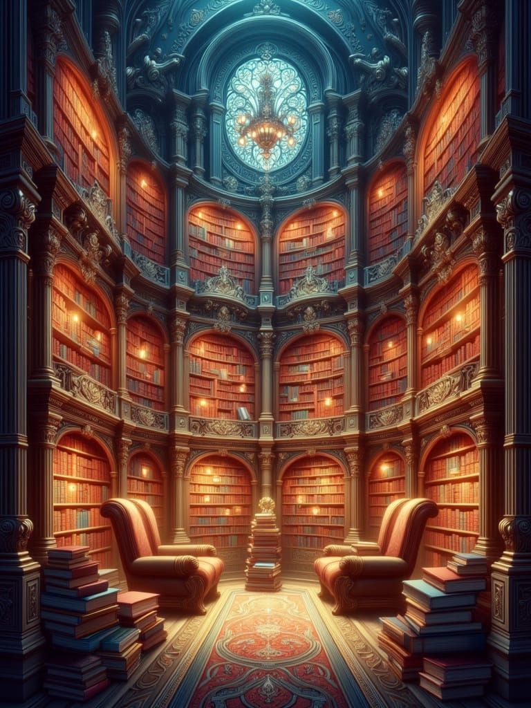 The Book Nook <lora:Odd Libraries:1.0>
