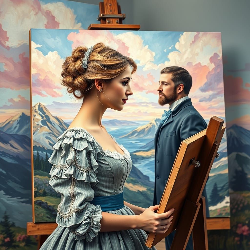 18th Century Artist Steps Into Nordic Landscape Painting