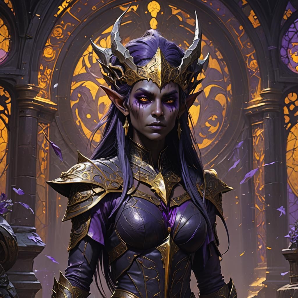 Hyperdetailed Dark Elf Concept Art in 8K