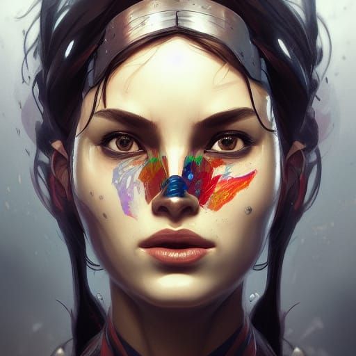 Detailed Portrait of Courage in Volumetric Lighting