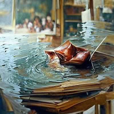 Oil Painting Captures Procrastination Concept