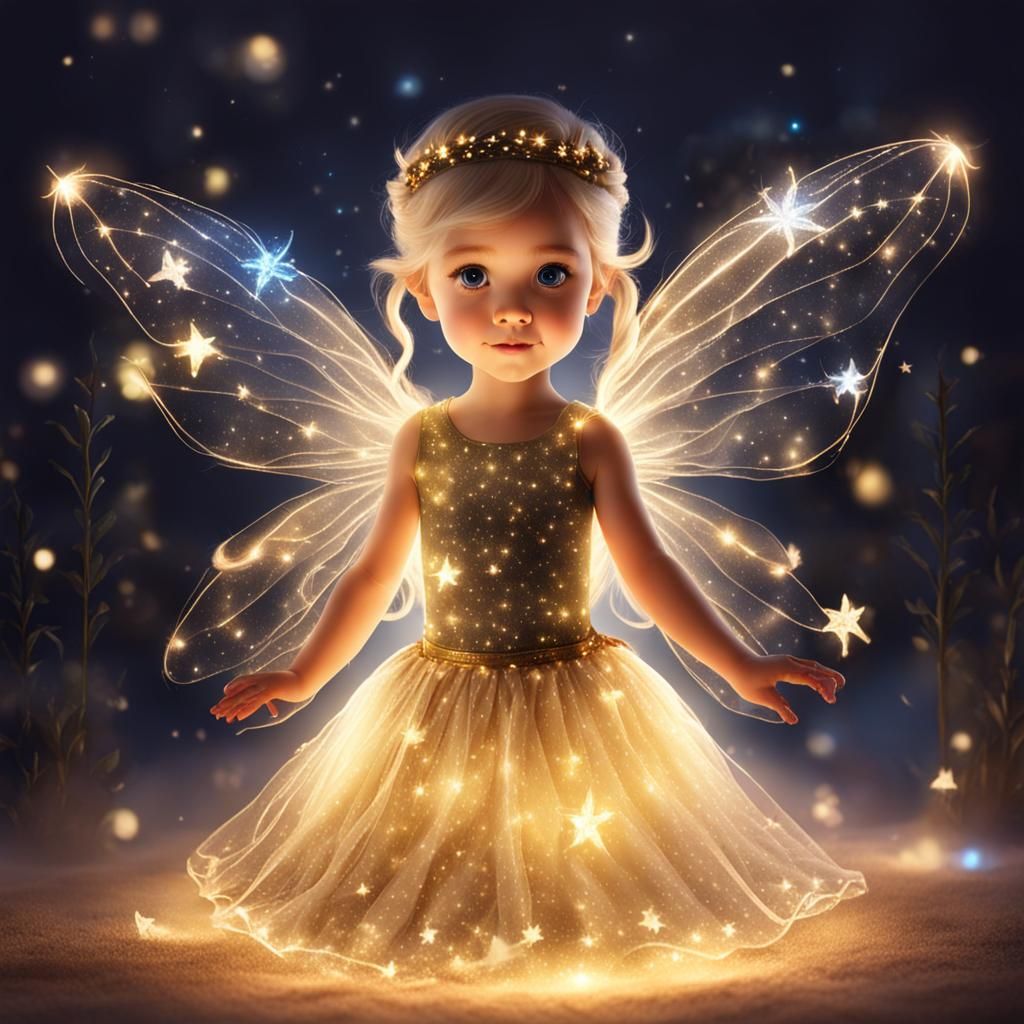 Enchanting Fairy in Magical Lighting Dress