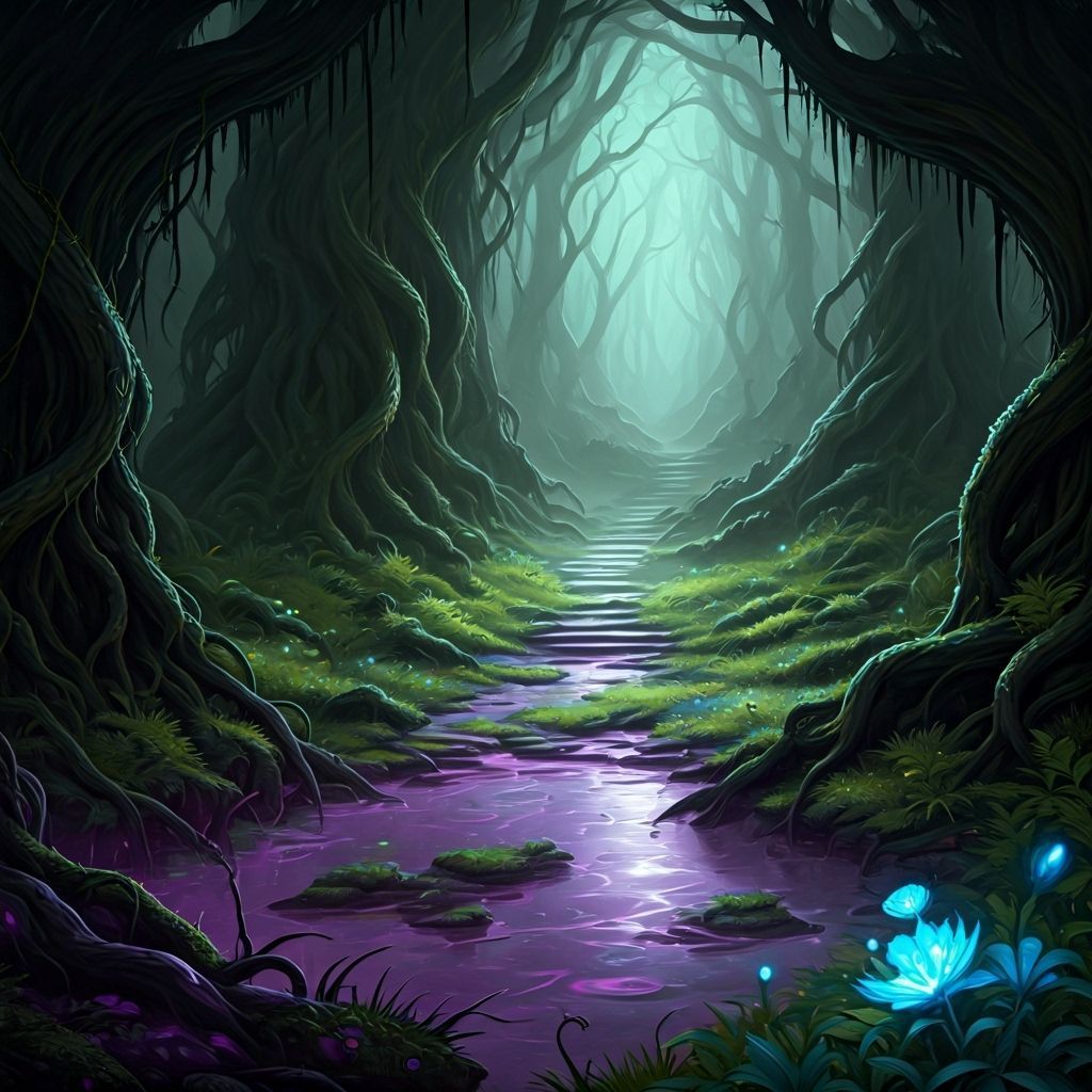 Corrupted Feywild Swamp: Crossroads of Nature and Decay