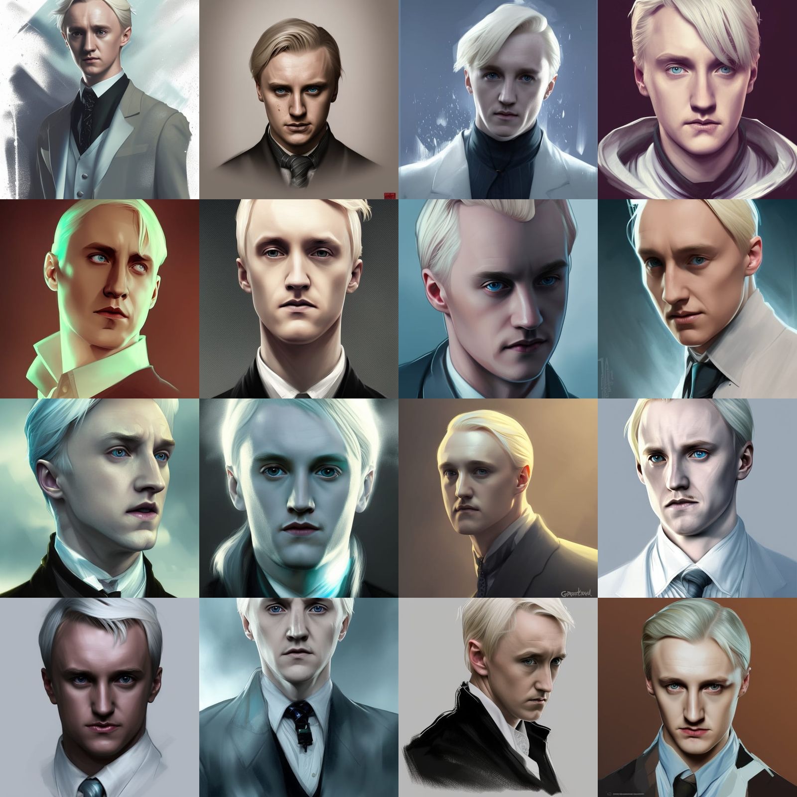 Draco Malfoy Portrait in Artgerm Style