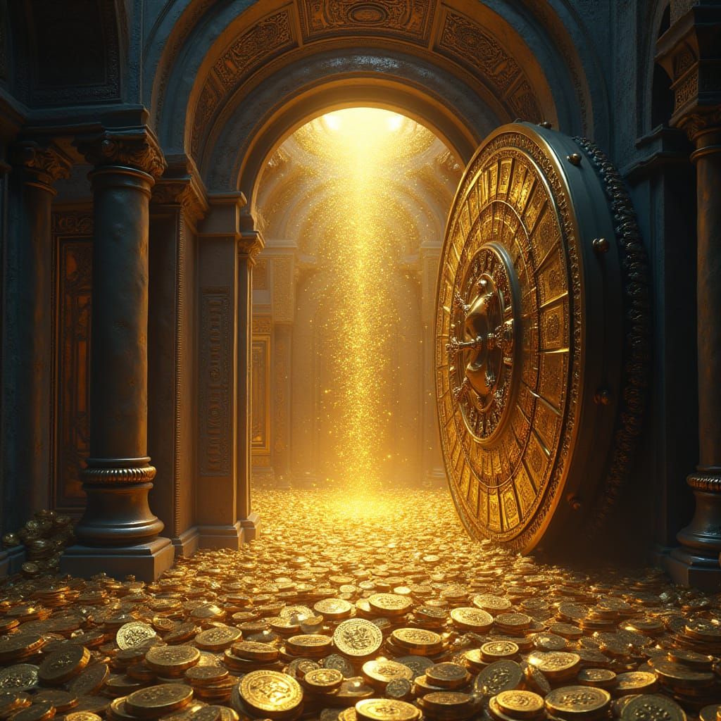 Digital Gold Aesthetic: Majestic Vault Transmutes to Futuris...