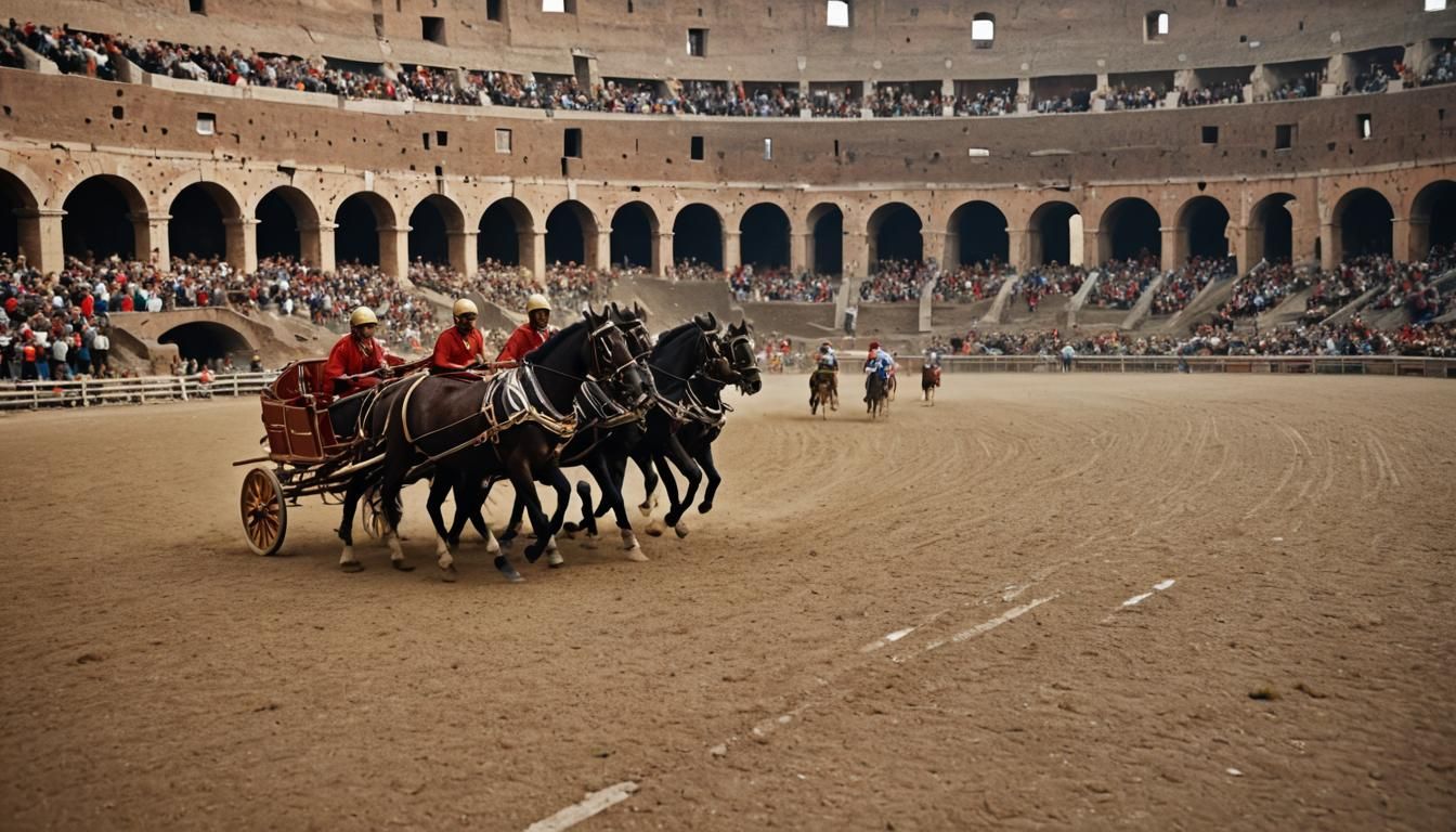 Chariot Race in the Roman Colosseum: Photo-Realistic