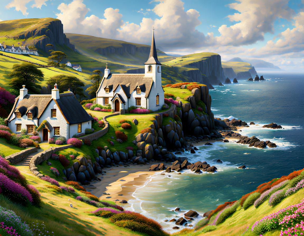 Rugged Coast of Scotland around 1800