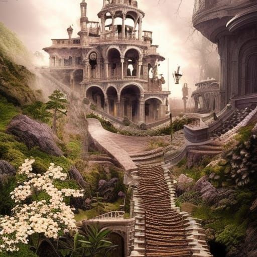 Stairs to Nowhere: Epic Digital Matte Painting