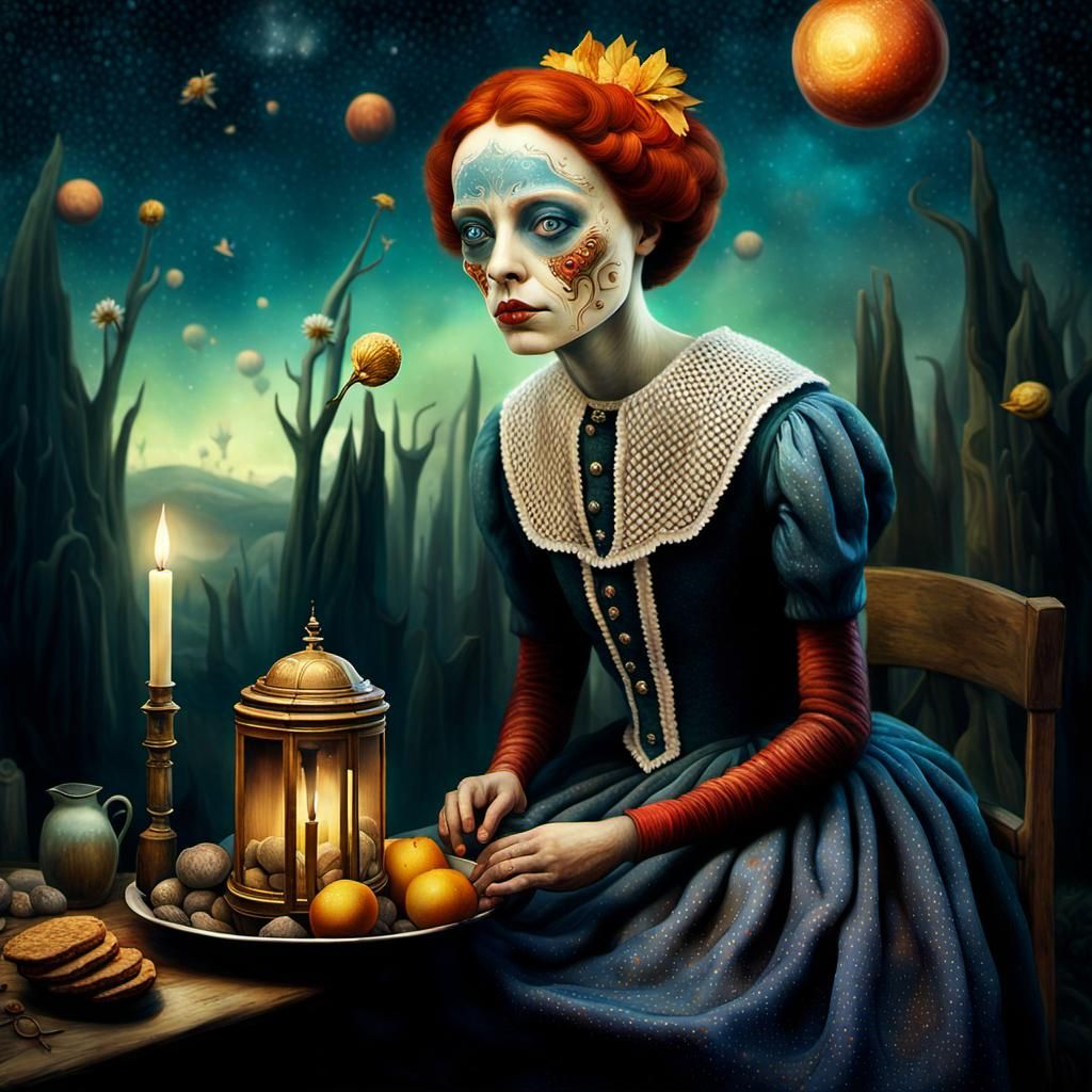 Surreal Biological Forms in Ethereal Dreamscape