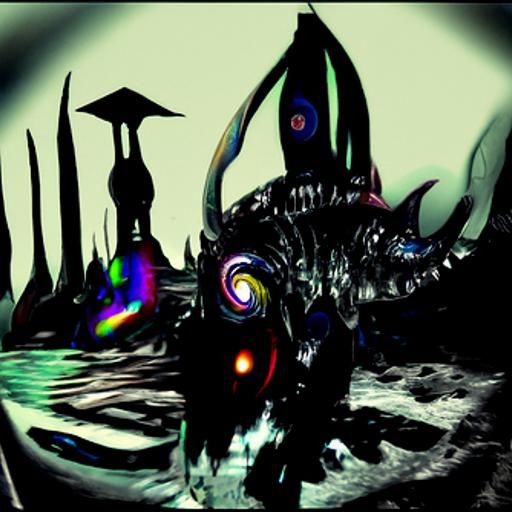 Dystopian Lizard in Temporal Shift with Demons