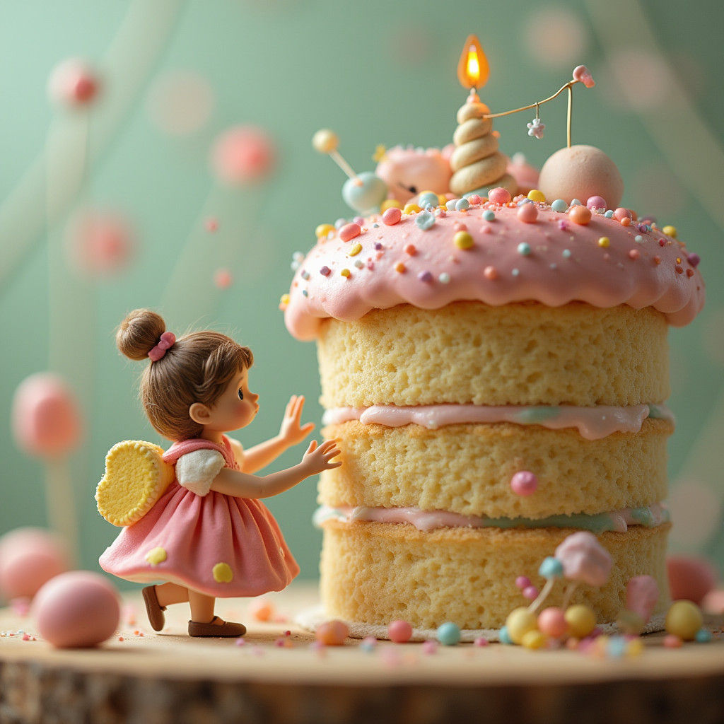 Miniature People in a Giant Food Fantasy World