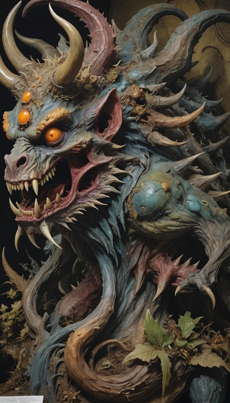 Distorted Creature Conquers Demons in Surreal Vision