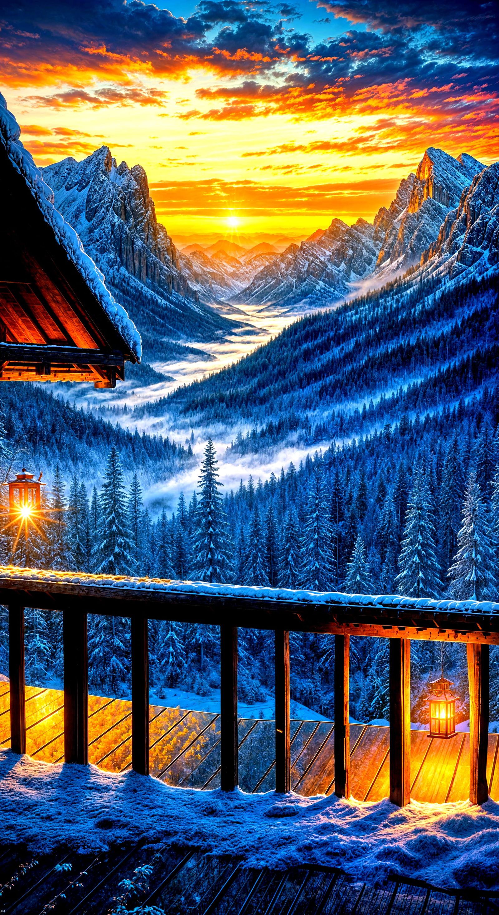 Sunrise Mountain Retreat with Rustic Cabin