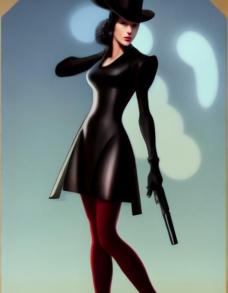 Stealthy Assassin in Cinematic Digital Art Style