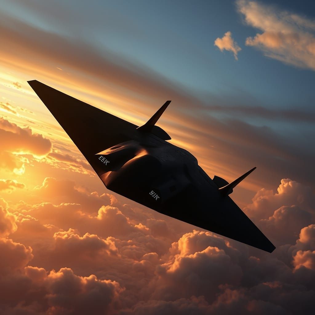B-2 Spirit Stealth Bomber at Sunset