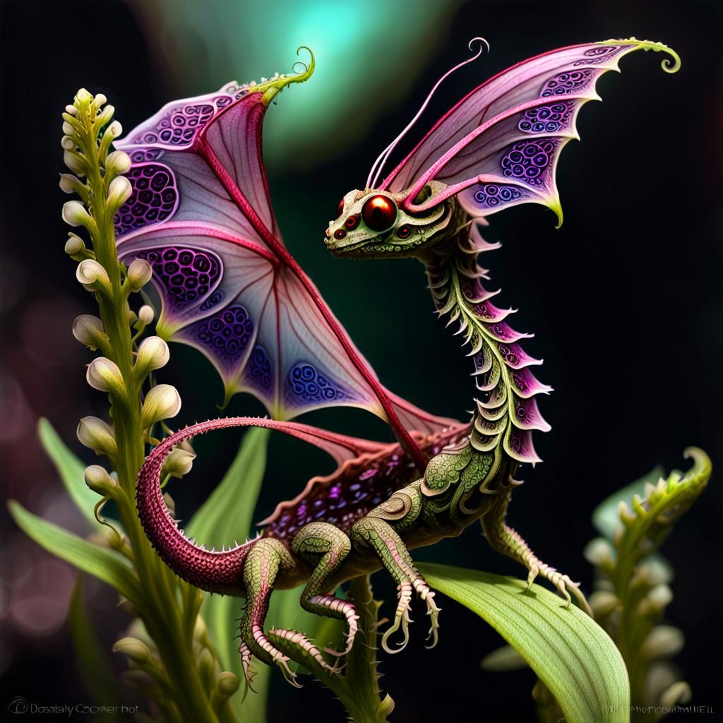 Bioluminescent Flora and Fauna Hybrid Macro Photography