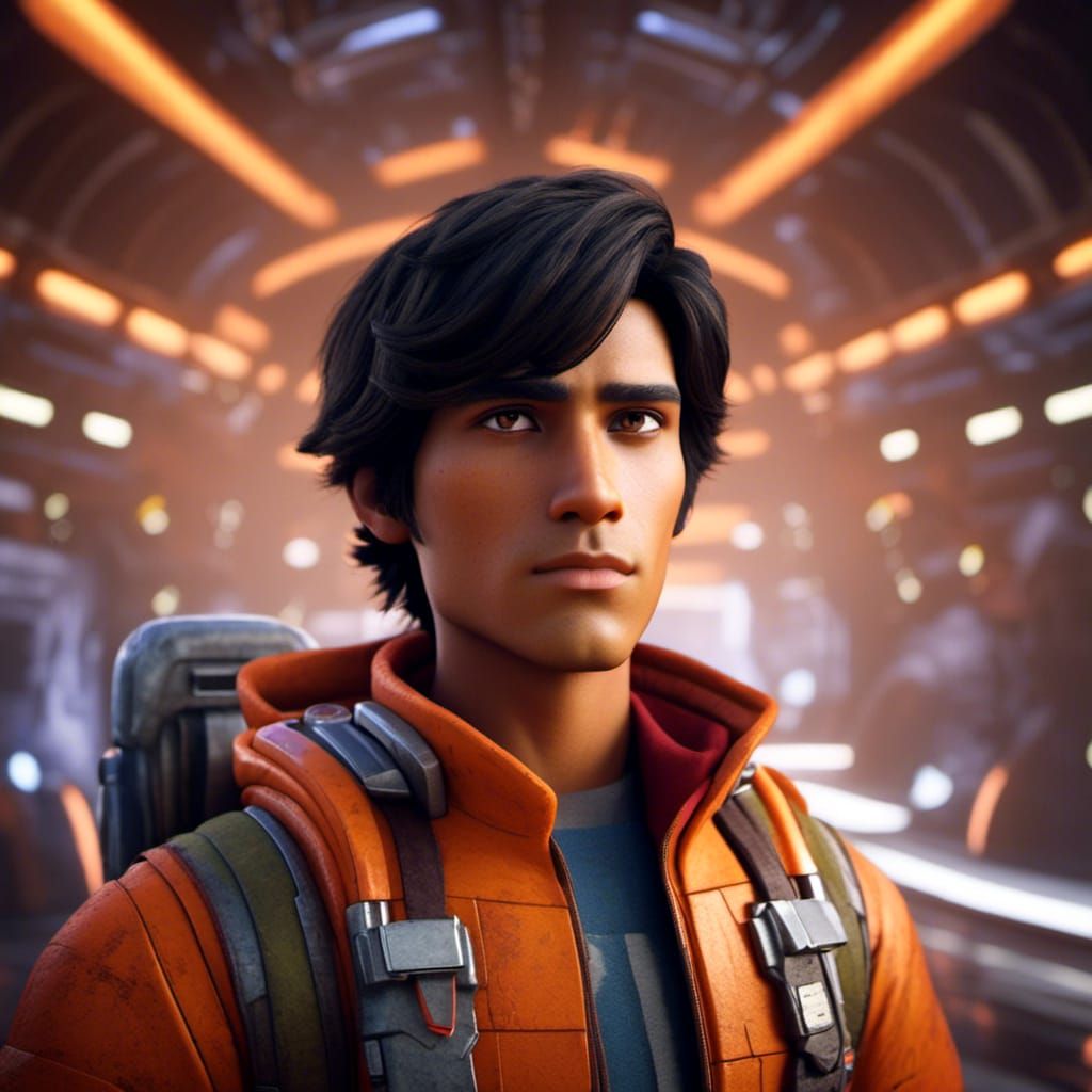 Realistic CGI Portrait of Ezra Bridger