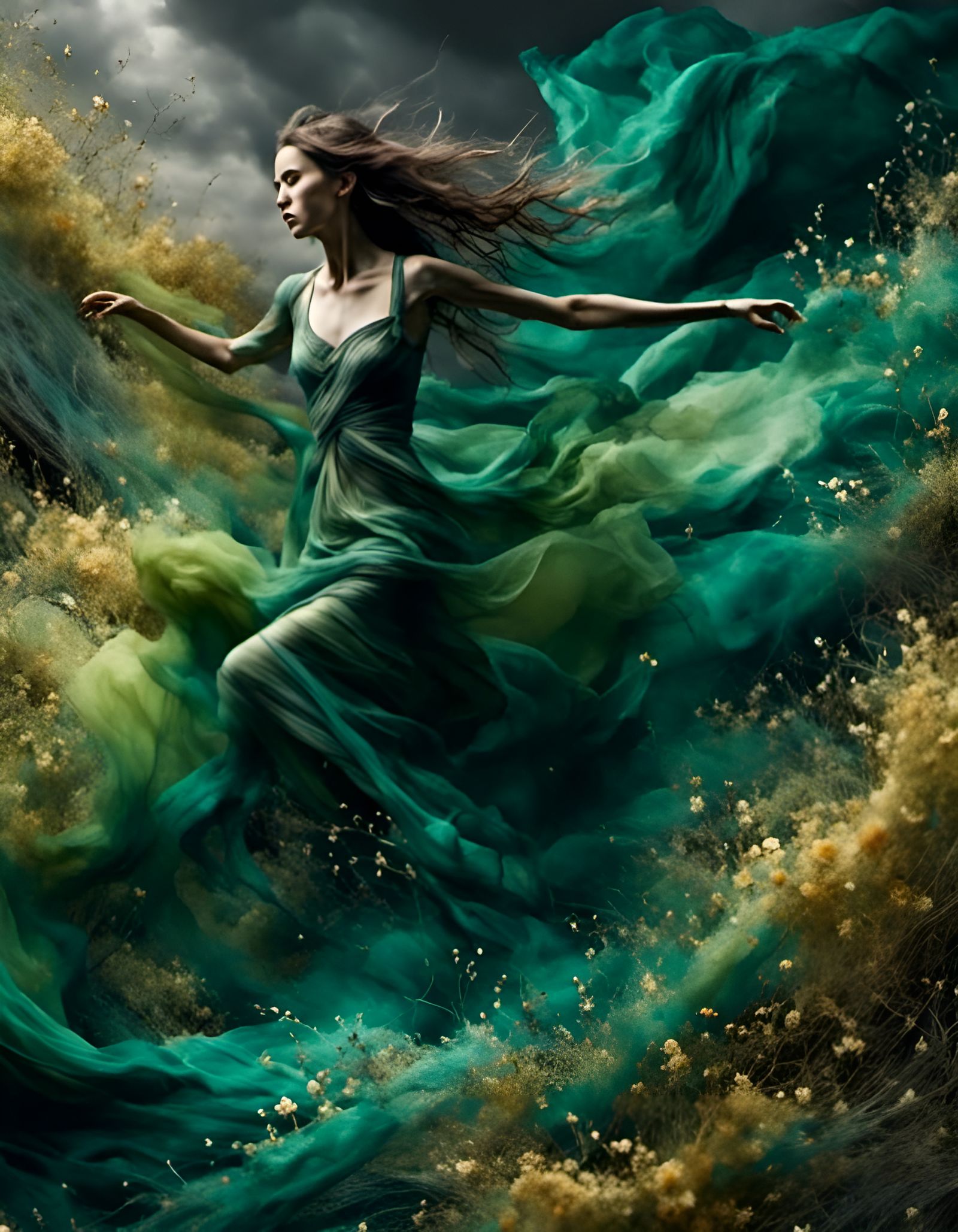 Ethereal Dancer in Dreamlike State