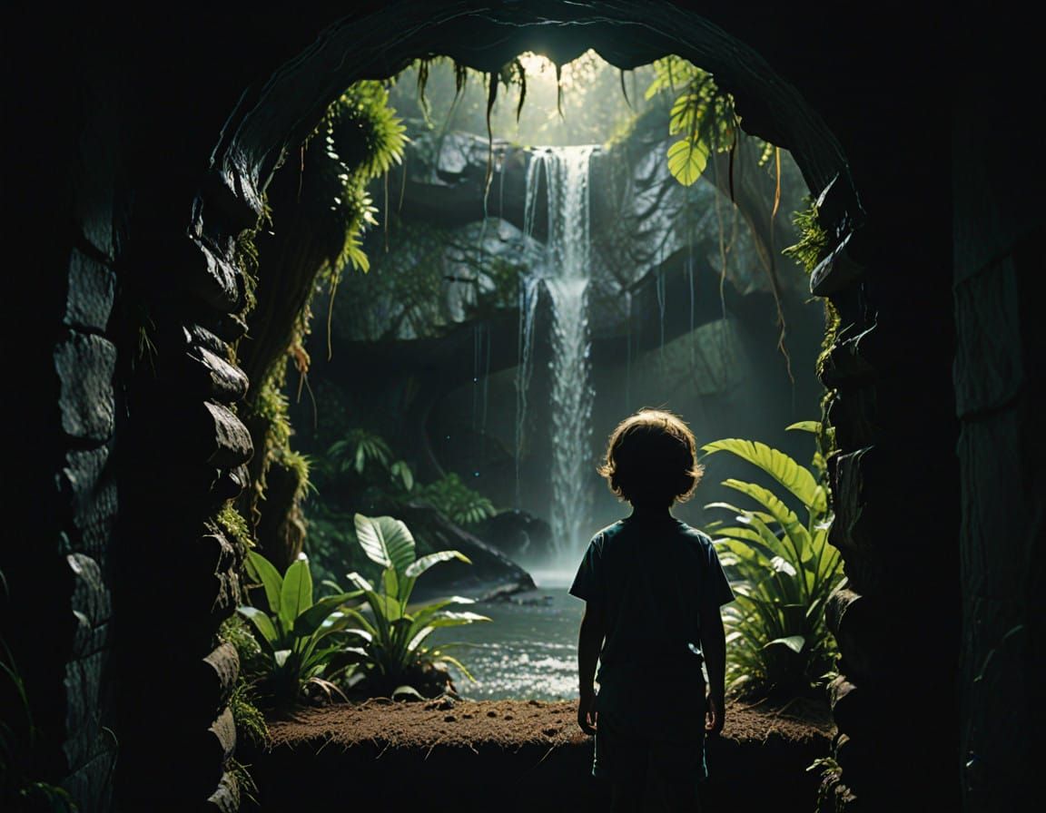 Dreamlike Portal to a Child's Jungle Oasis