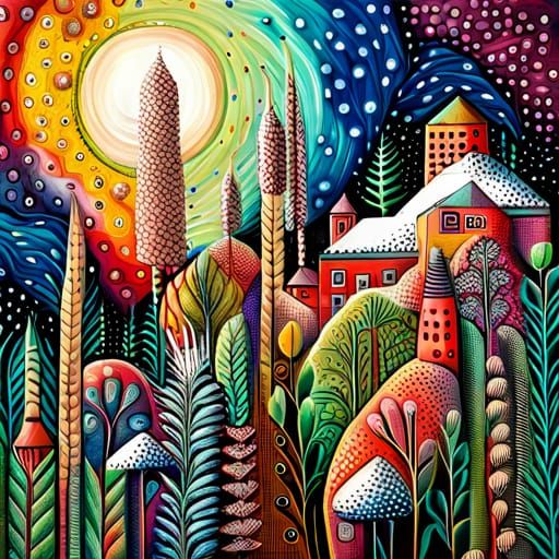 Fantasy Garden Mixed Media Digital Art