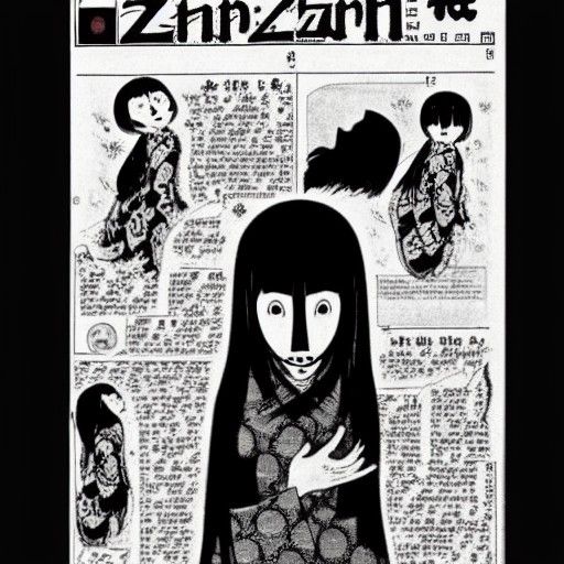 Disturbing Newspaper Collage: Zashiki Onna Scream