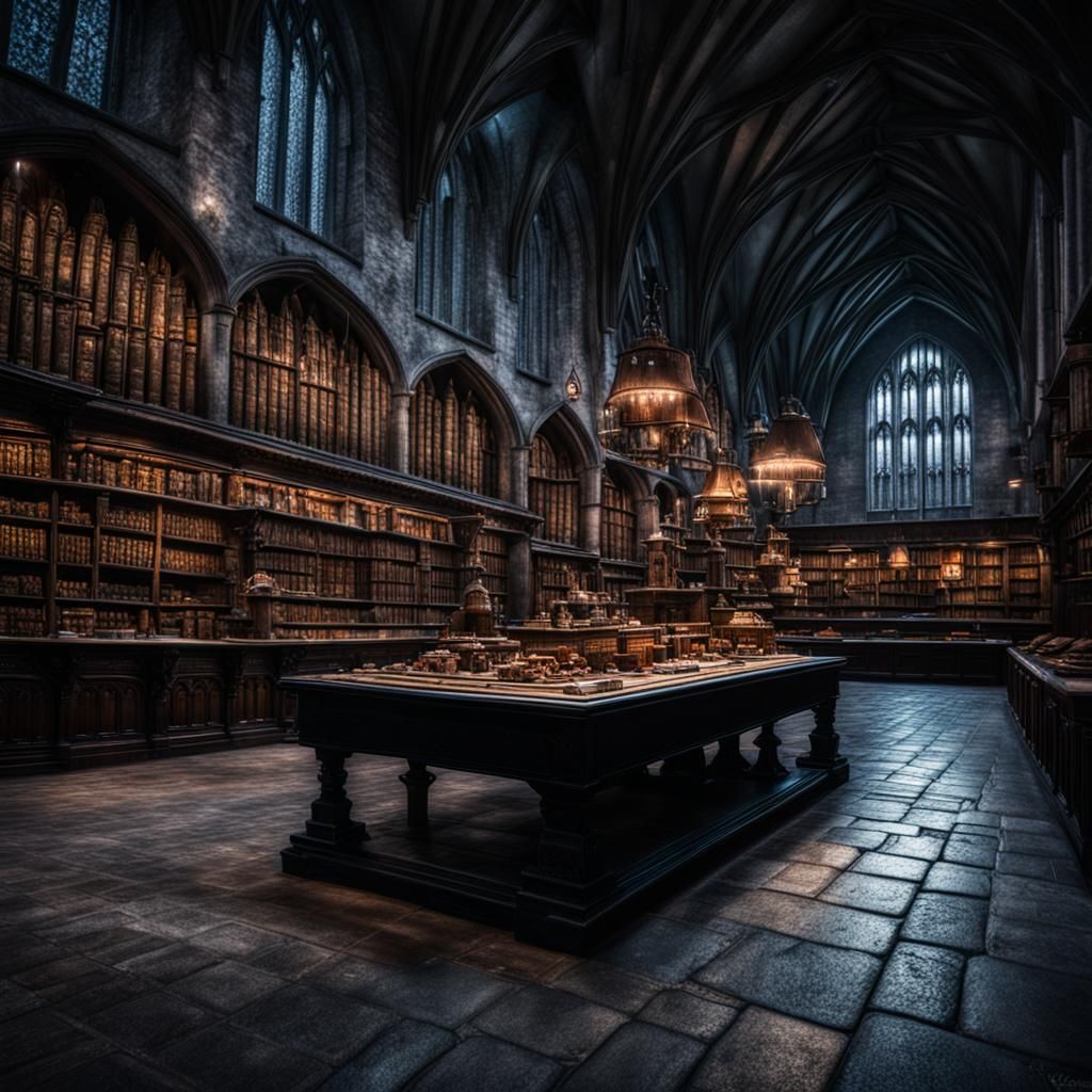 Hyperrealistic Hogwarts Scene in Cinematic Lighting