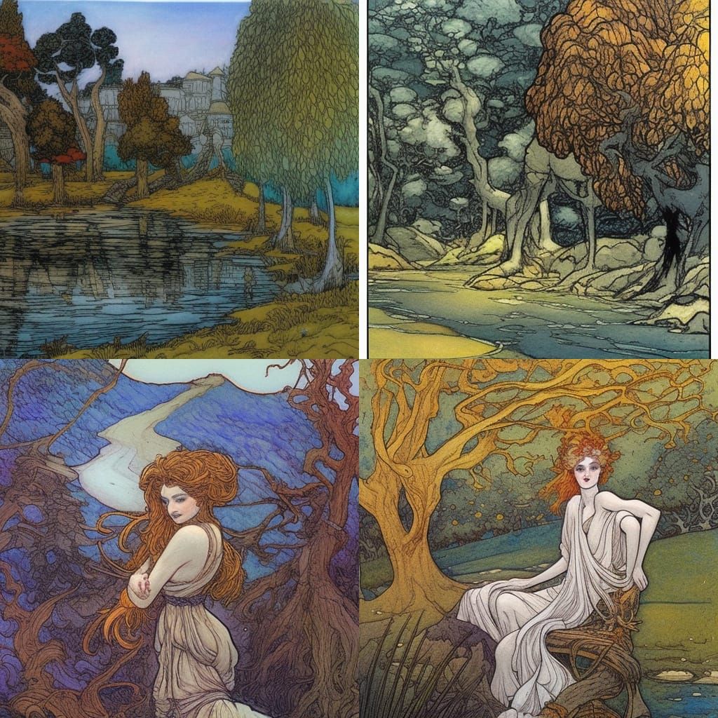 Dreamlike Landscape Illustration