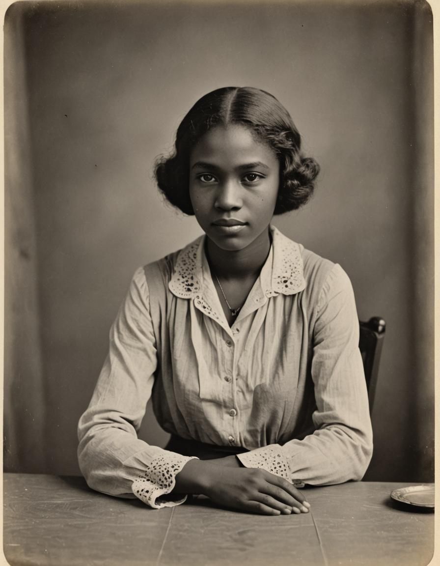 1920s Black and White Photo of Young Woman