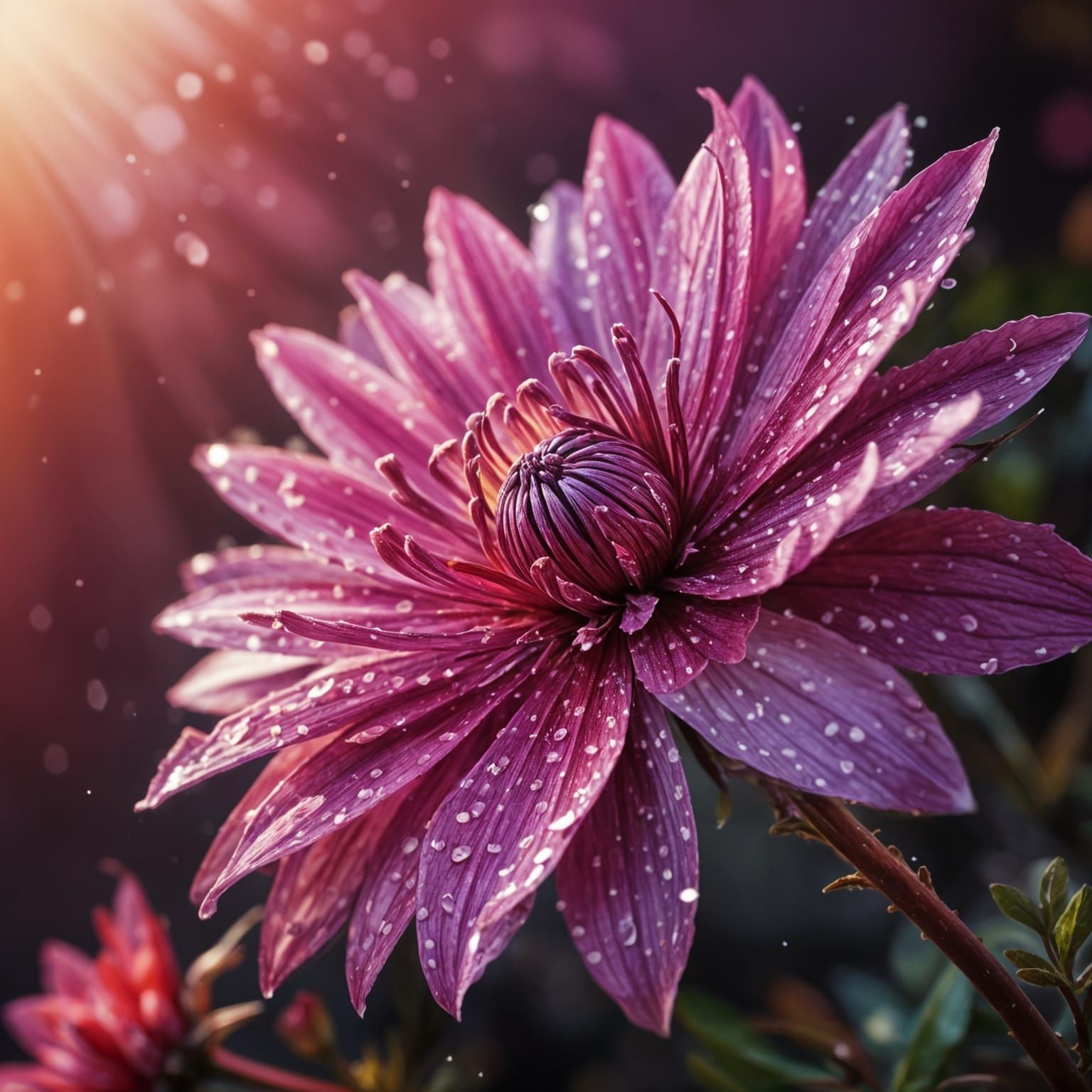 Magenta Blossom in Hyperrealistic Detail